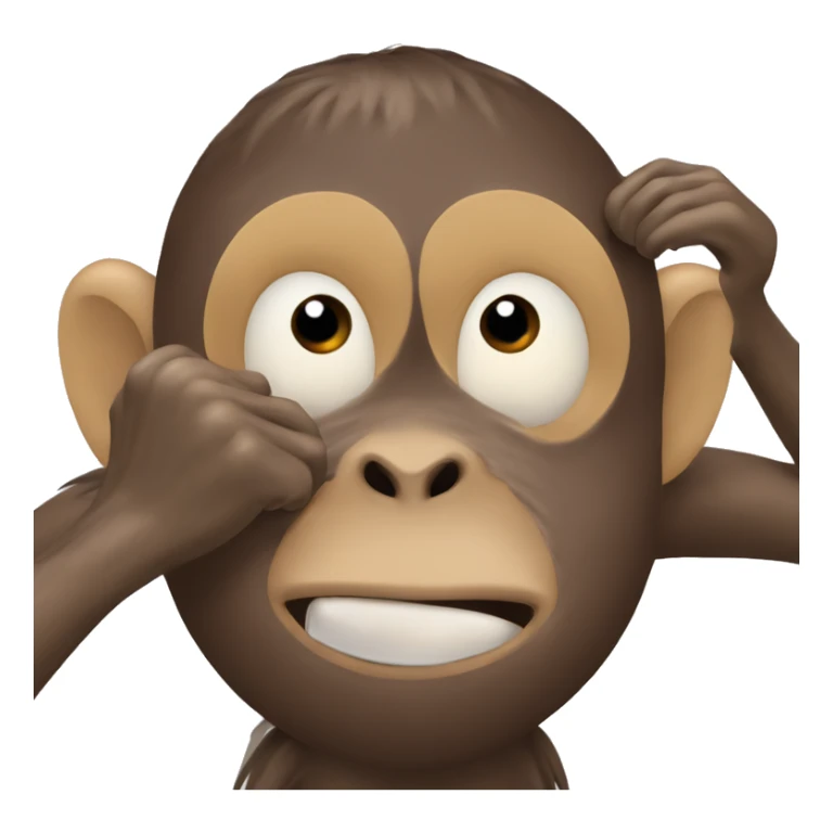 Monkey eating lice out of someone’s hair sticker