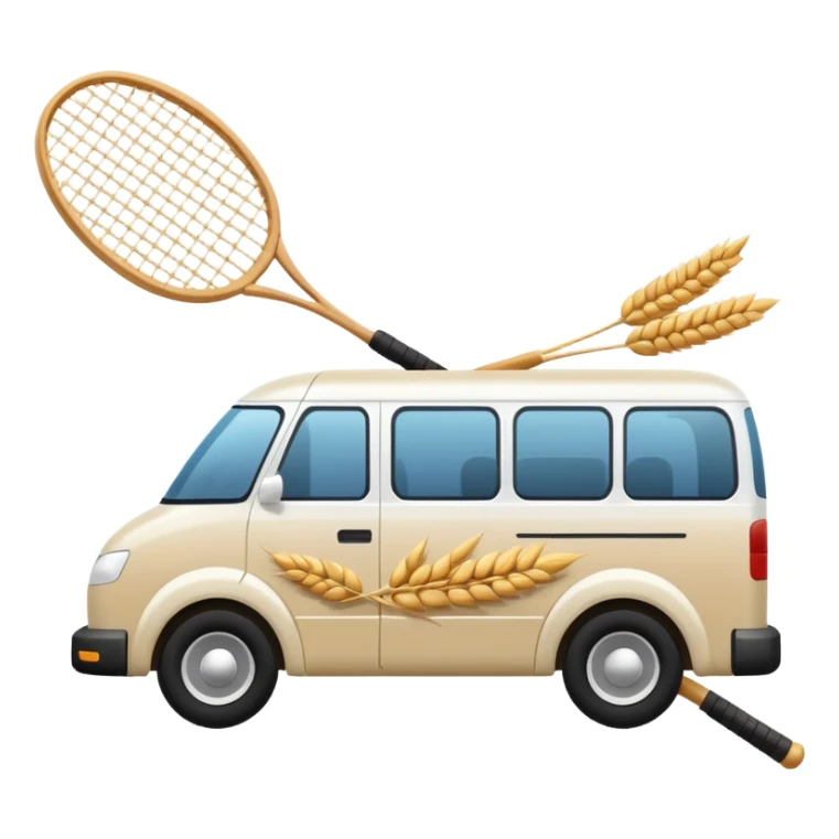 badminton shuttle made of wheat sticker
