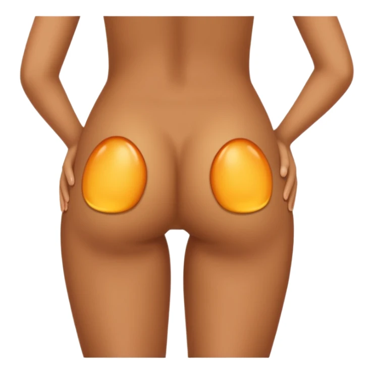 Naked side butt sticker