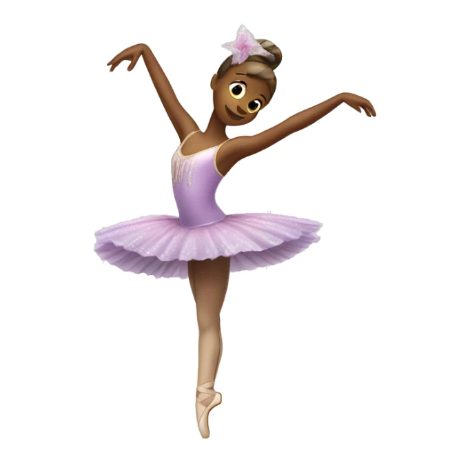 A sugar plum fairy ballerina performing pas de deux  sticker