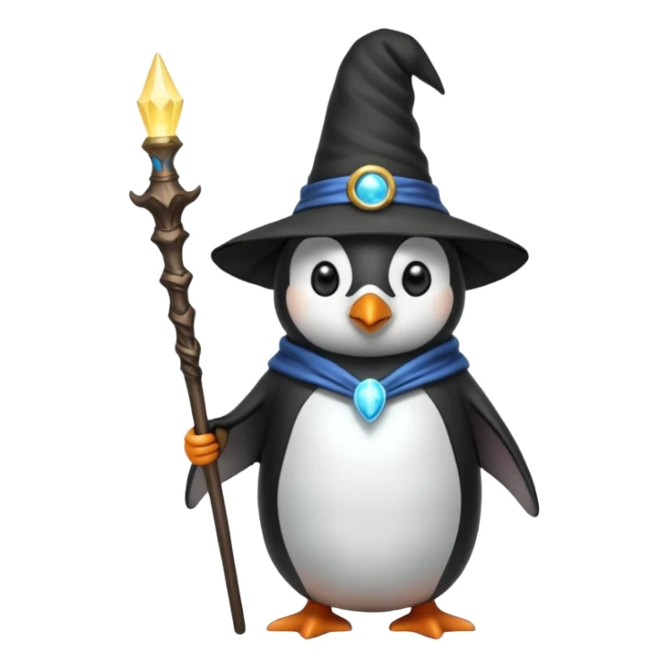 Penguin Wizard sticker