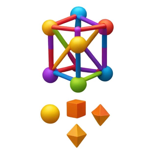 kids toy with geometric figures sticker