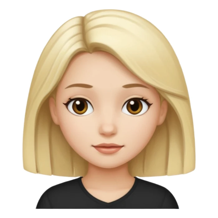 Black blond hair attractive girl  sticker