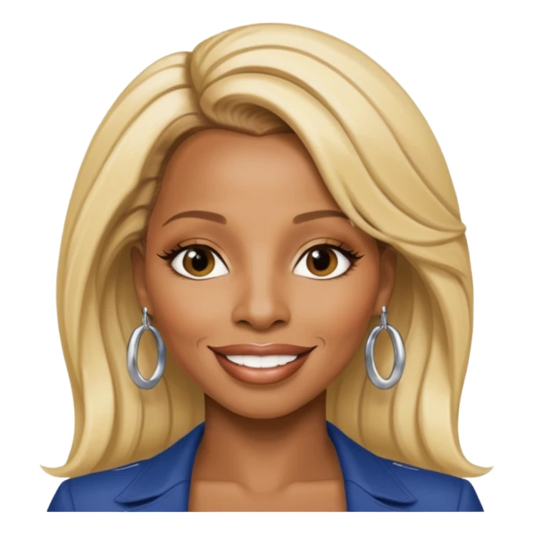 Mary J Blige with long blonde hair sticker