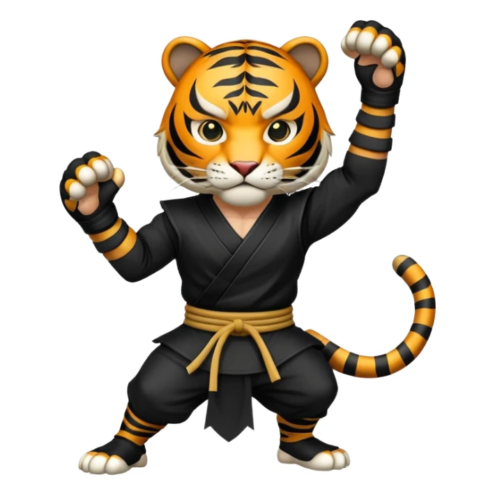 Feudal Japan tiger ninja with black outfit sticker