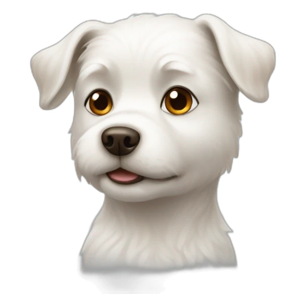 little white dog with little brown spots sticker