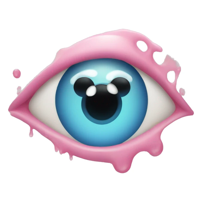 Heart eye emoji with watery eyes  sticker