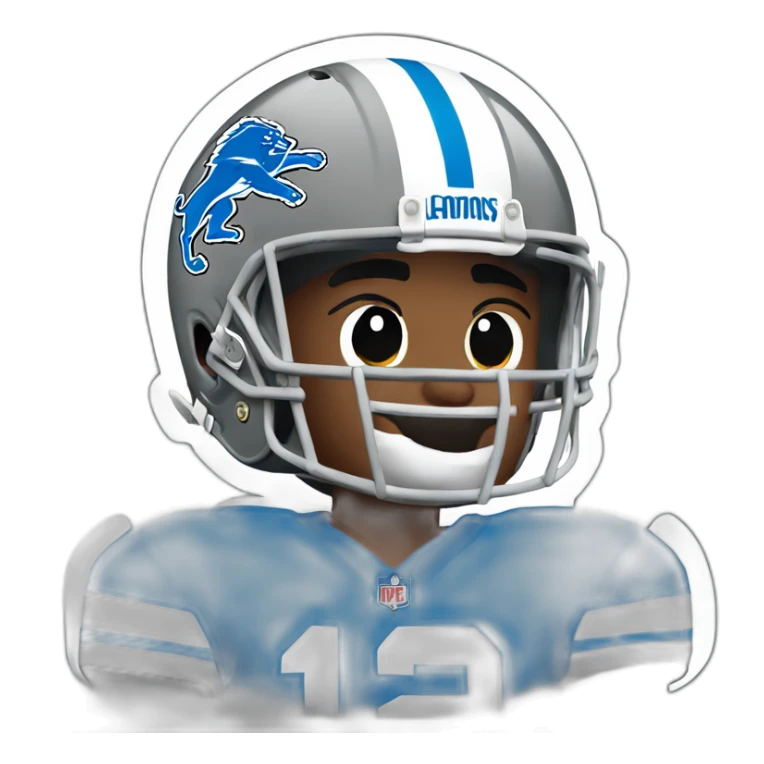 Detroit Lions football player sticker