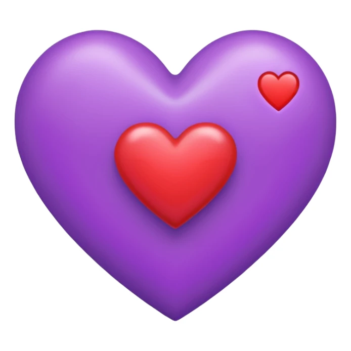 un corazon rojo CON LA LETRA F  DE COLOR LILA EN EL CENTRO sticker