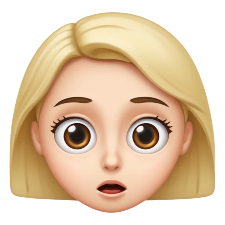 The 😳 emoji with big eyes same thing as the emoji but big eyes sticker