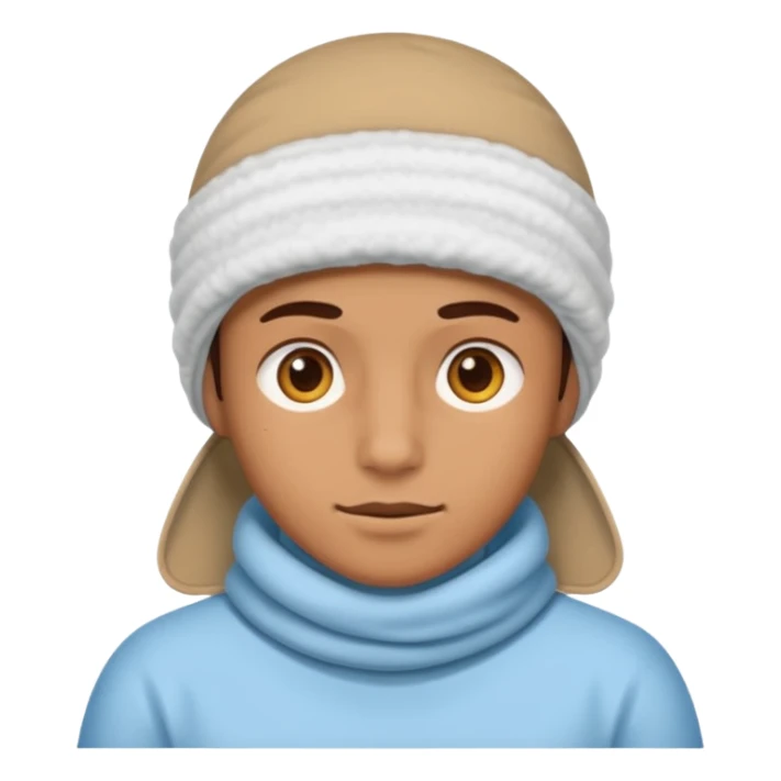 A person with headaches and a cold pad on the head sticker