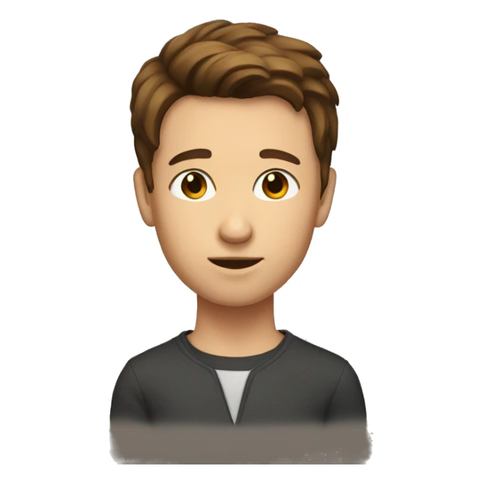 young XVth Man with short brown hair sticker