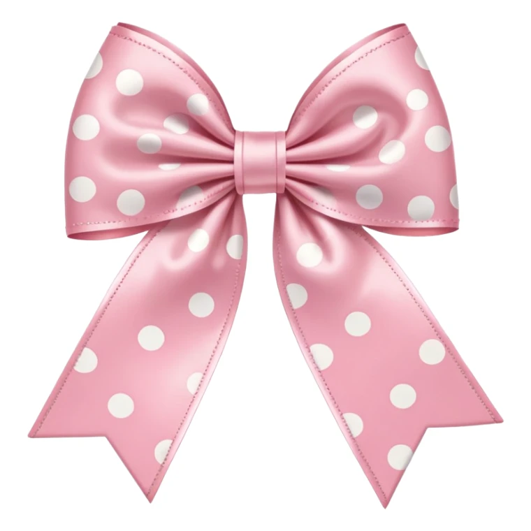 cute pastel pink bow with polka dots sticker