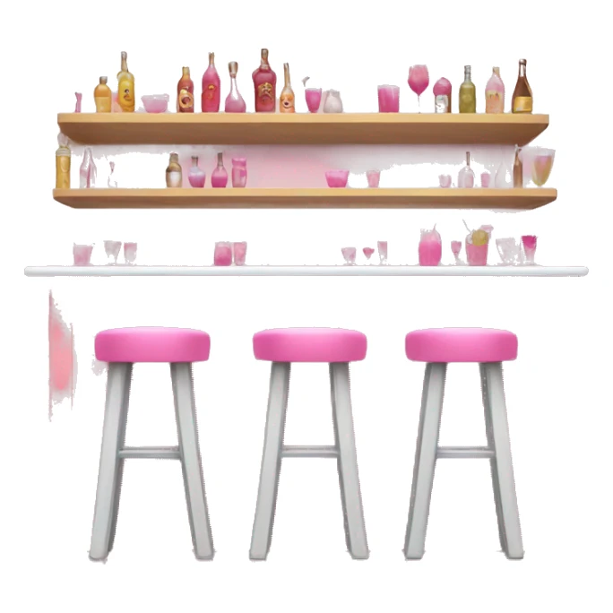Pink mixing bar furniture sticker