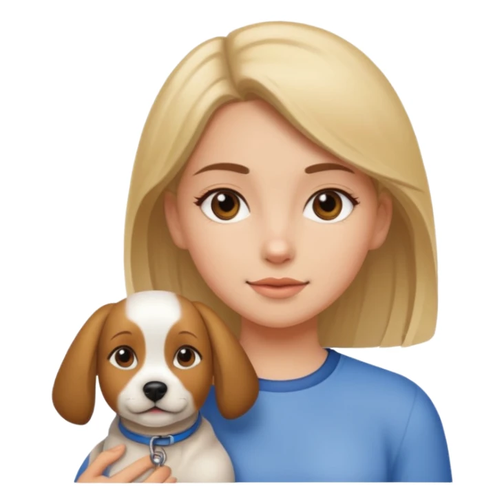 girl with dog sticker