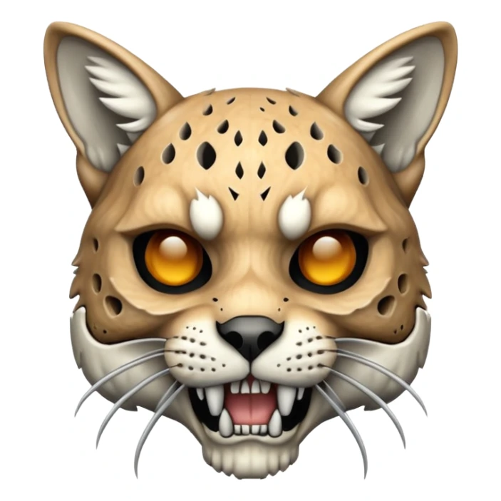 The real skull of a bobcat sticker