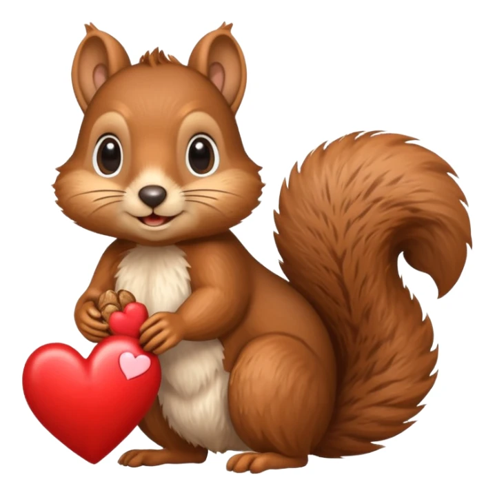 Ecureuil qui fait un cœur  sticker