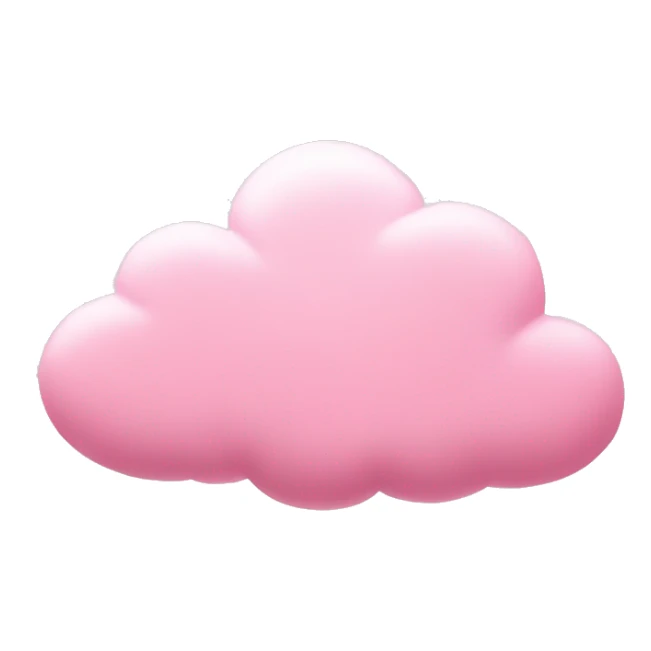 pastel pink cloud with pink heart scattered about  sticker