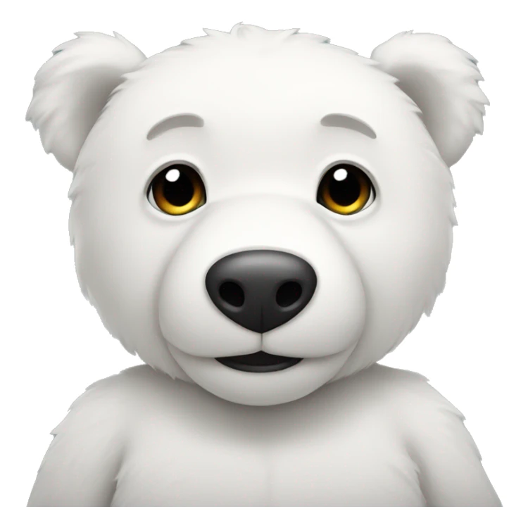 White teddy bear sticker