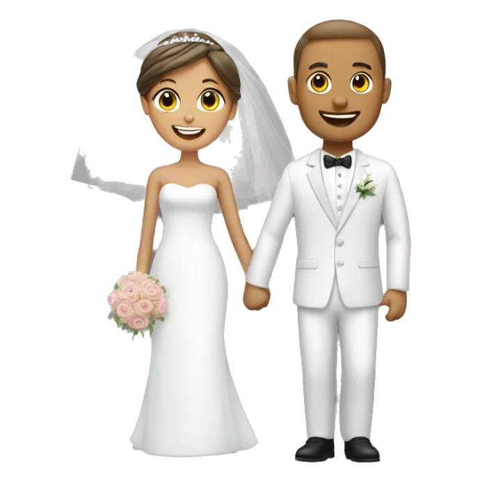 bride and groom sticker