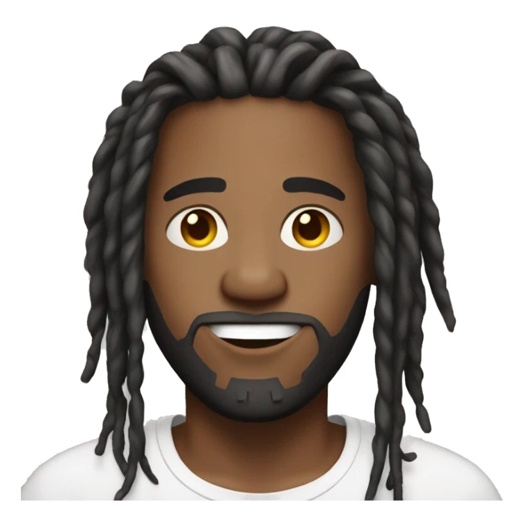 cool guy with dreads in white shirt sticker