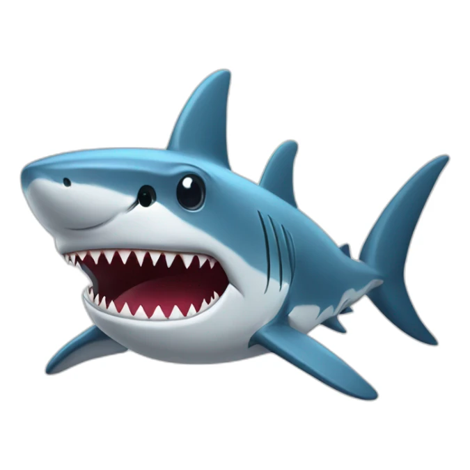 Shark with hat sticker