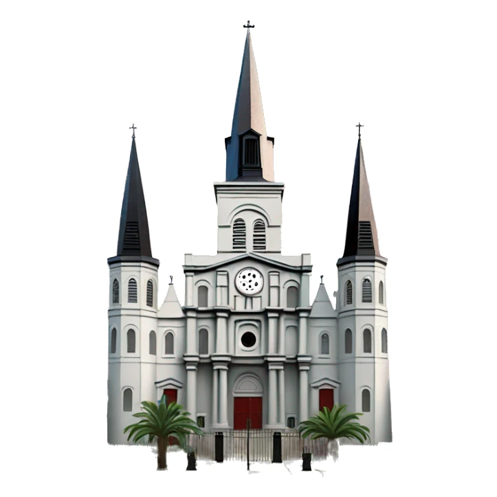 Realistic new orleans st.louis cathedral  sticker