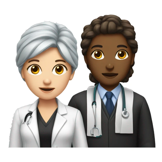 Lawyer and doctor girls sticker