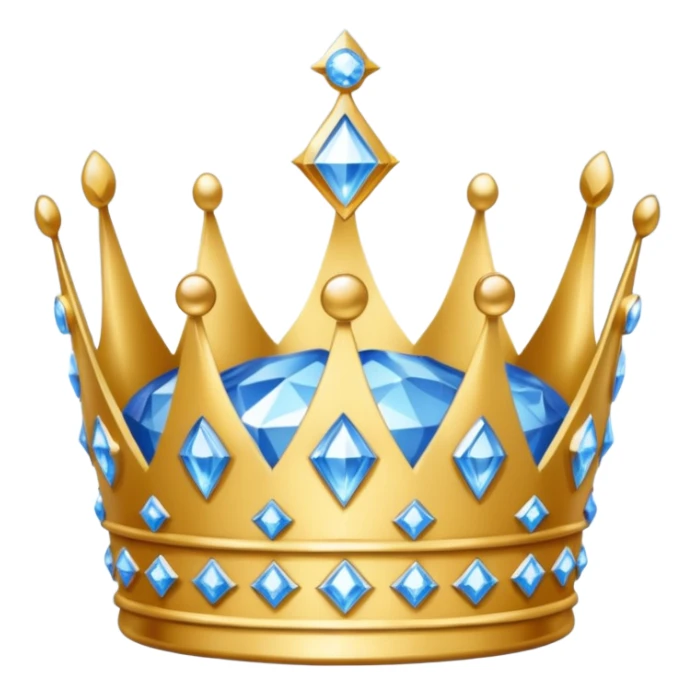 crown made of diamond blue sticker