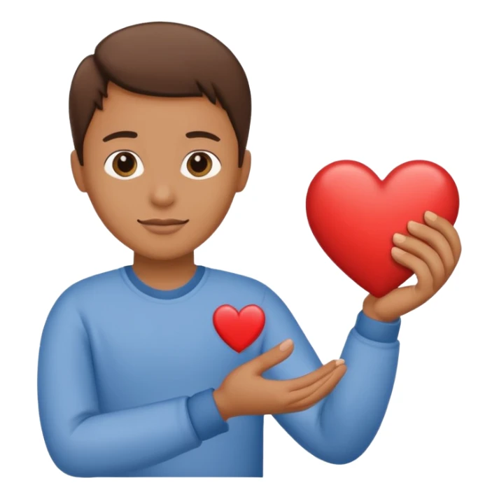 Cane con il cuore in mano con un messaggio, ti amo Eva sticker