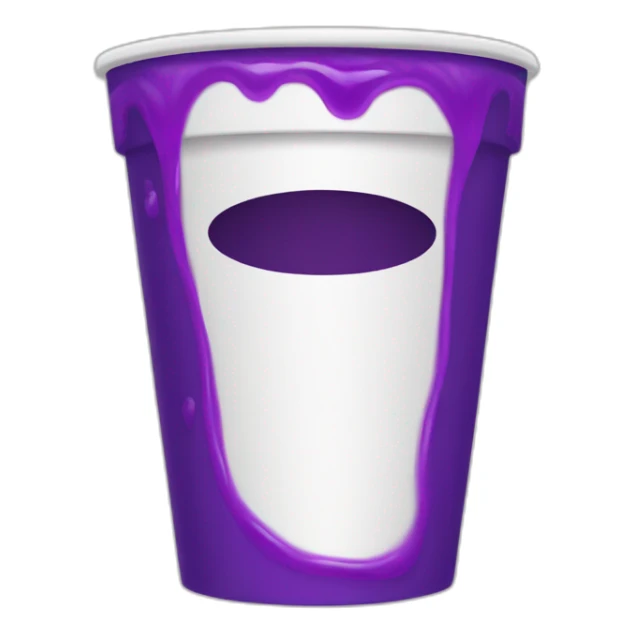 White styrofoam Cup with purple liquid in it sticker