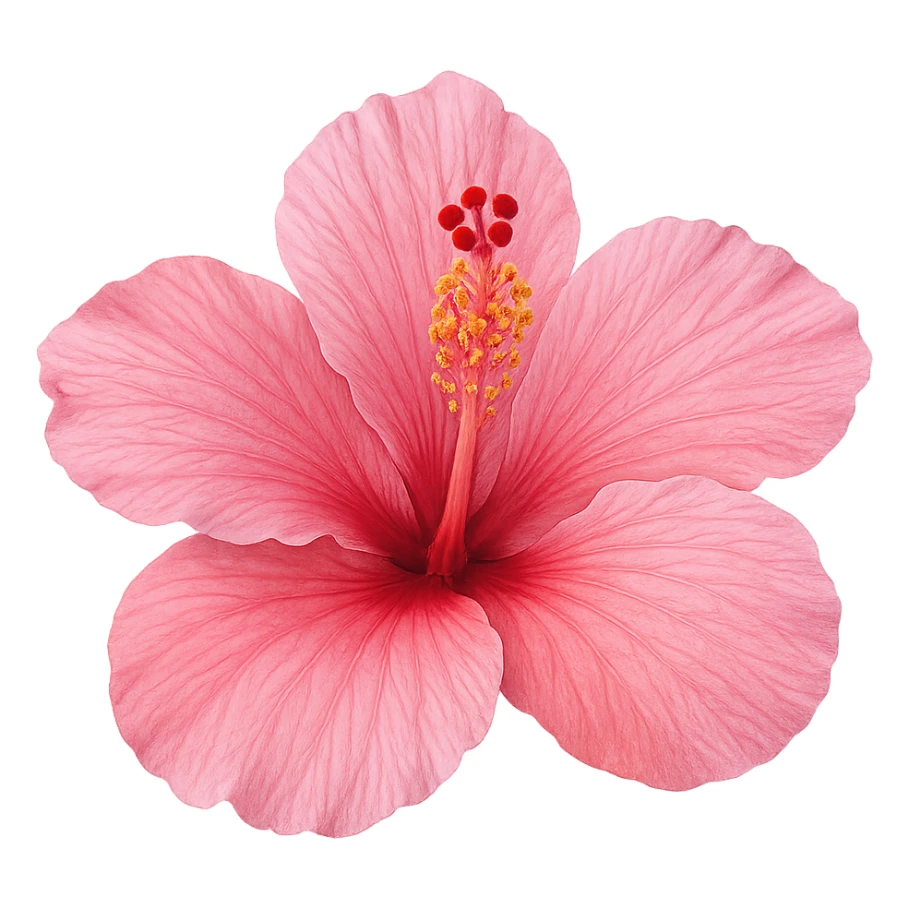 pink hibiscus, no background sticker