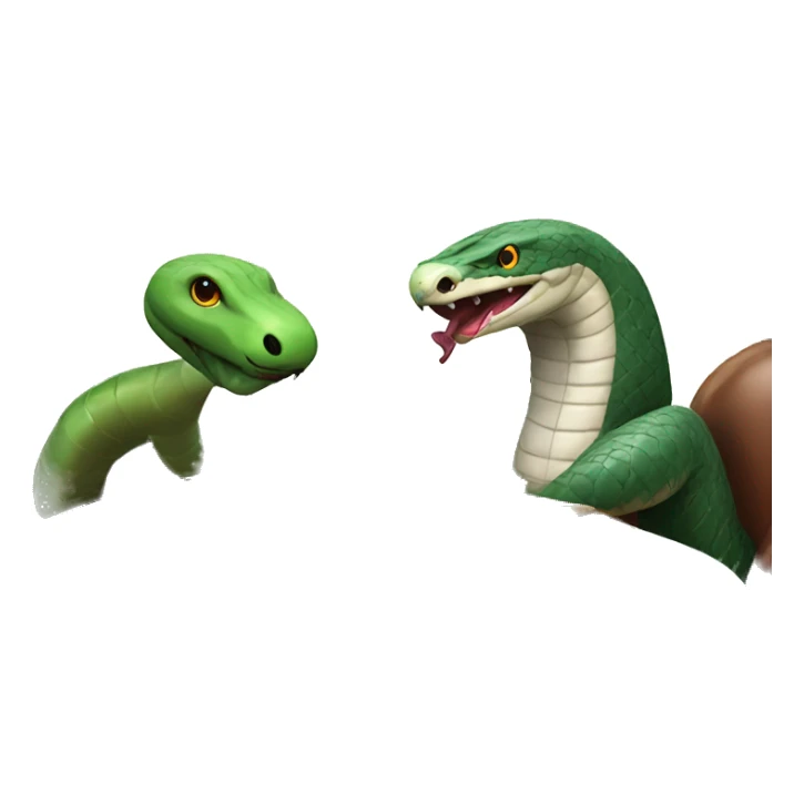 Snake playing chess with a bird at a tea party sticker