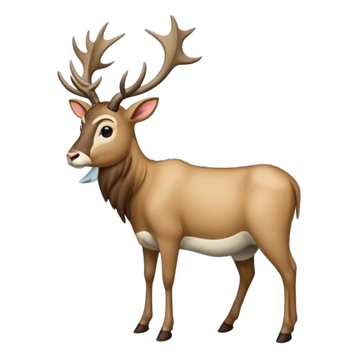 Eland trekt slede in dennenbos  sticker