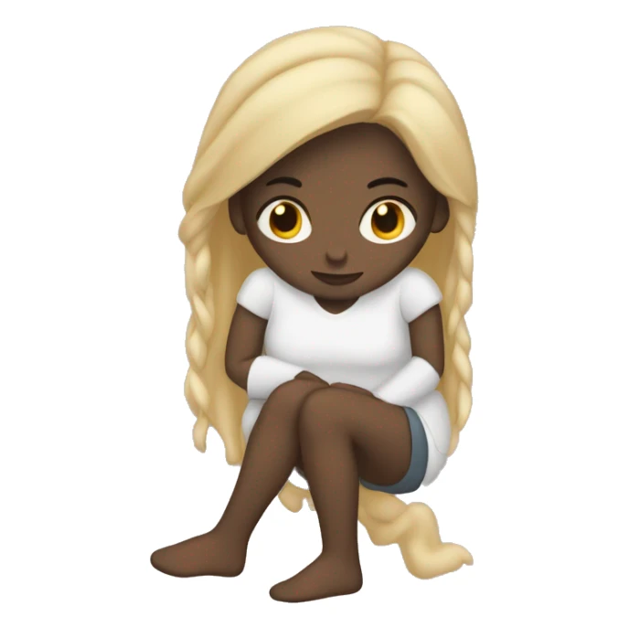 White girls big hugs sticker