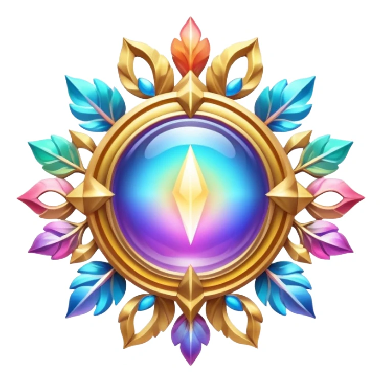Epic divine legendary complex detailed iridescent gradients aesthetic-scenery-Decorations sticker
