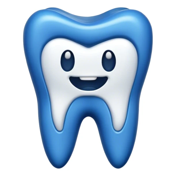 Plane Tooth made of dark blue wax sticker