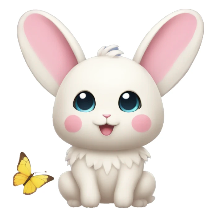 Kawaii Butterfly-Bunny-Pokémon-Fakémon Full Body sticker