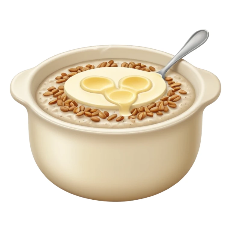 buckwheat porridge with a pat of butter on top sticker