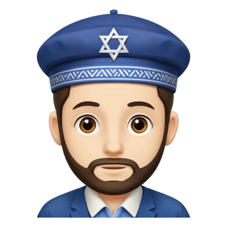 stereotypical jewish man with yarmulke sticker