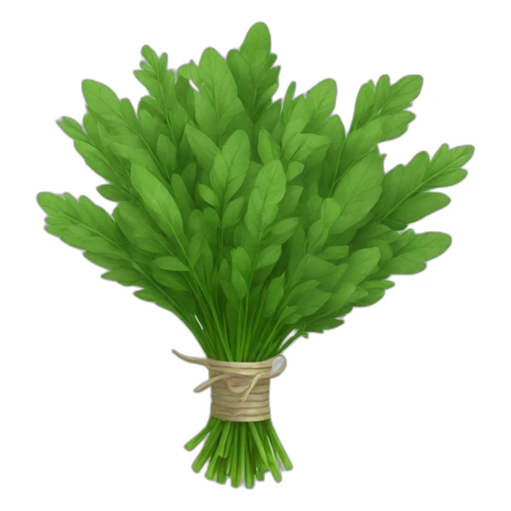 bouquet of green herbs sticker