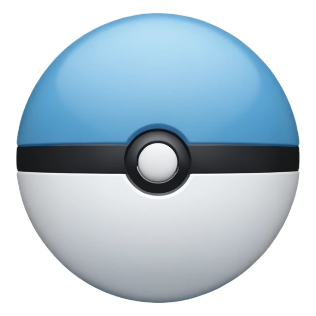 blue pokeball emoji with a black stripe sticker