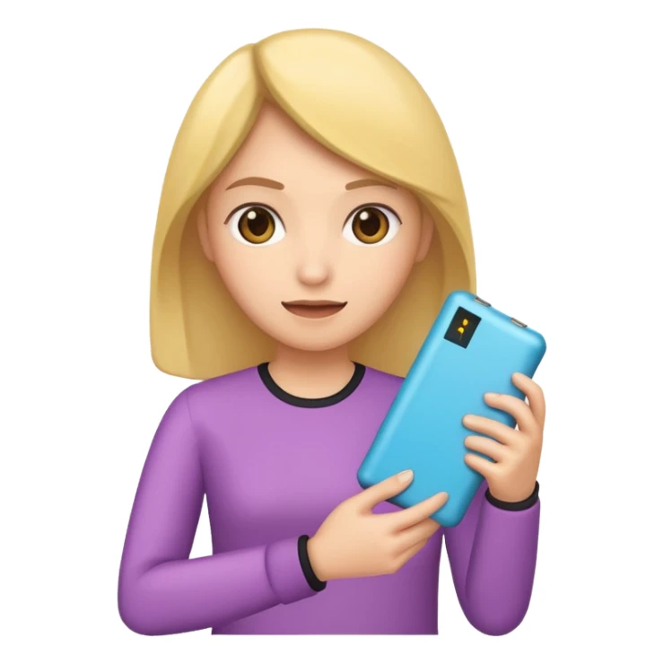 womn holding powerbank sticker