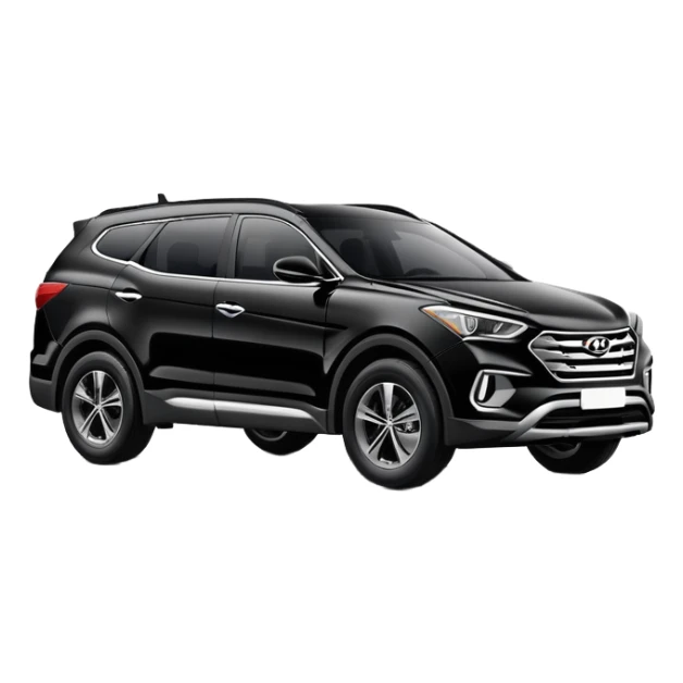 black Hyundai Santa Fe SUV car sticker