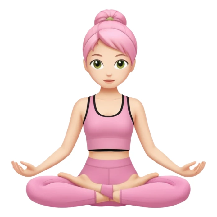 Girl with matcha pink alo pilates outfit sticker