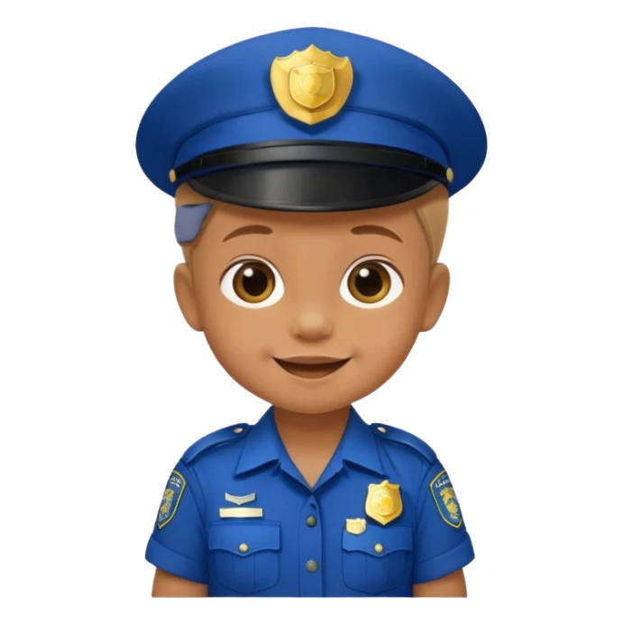 baby in police dress sticker