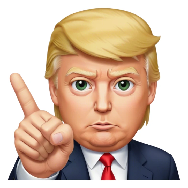 Donald Trump points his finger at the camera
realistic sticker