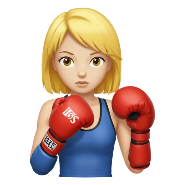 sexy girl with yellow hair boxing sticker