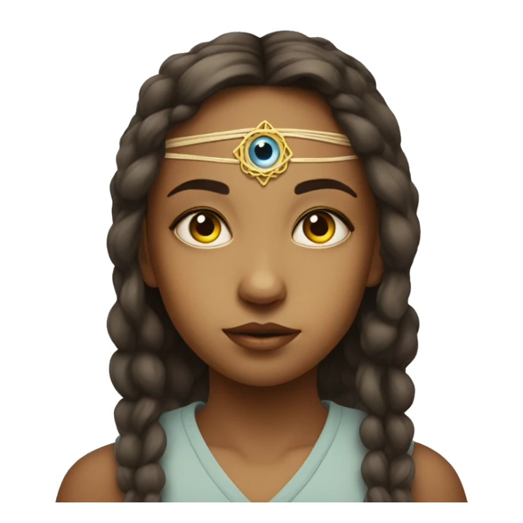 girl with a third eye that’s spiritual  sticker
