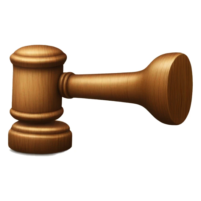 judge hammer of wood sticker